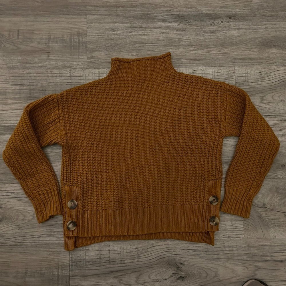 Madewell Women's Turtleneck Sweater w/ buttons on the‎ Side Sz XS